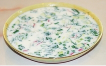 фото кефирной окрошки в тарелке